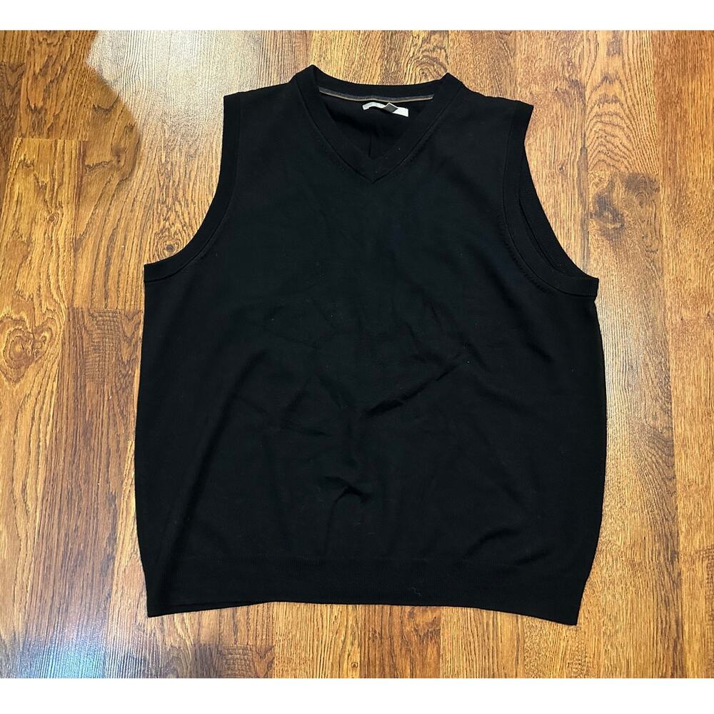 Nordstrom Men's Merino Wool Casual Sweater Vest – Black – Large Classic Layering